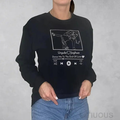Camisa Personalizada com sua Foto e Música Favorita | Transforme Sua Foto em Amor Bordado