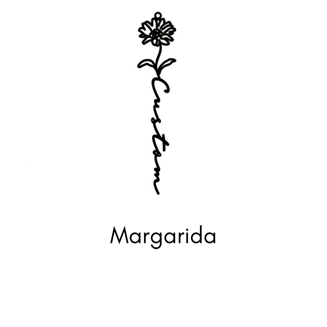 Colar "Jardim da Vida" – O Nome e a Flor que Contam a História Dela (Personalizado)