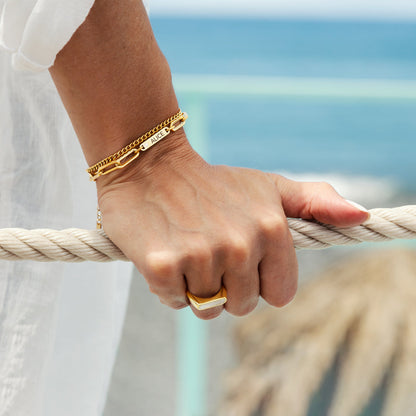 Pulseira "Círculo de Amor" – A Família Unida em Cada Elo (Personalizável)