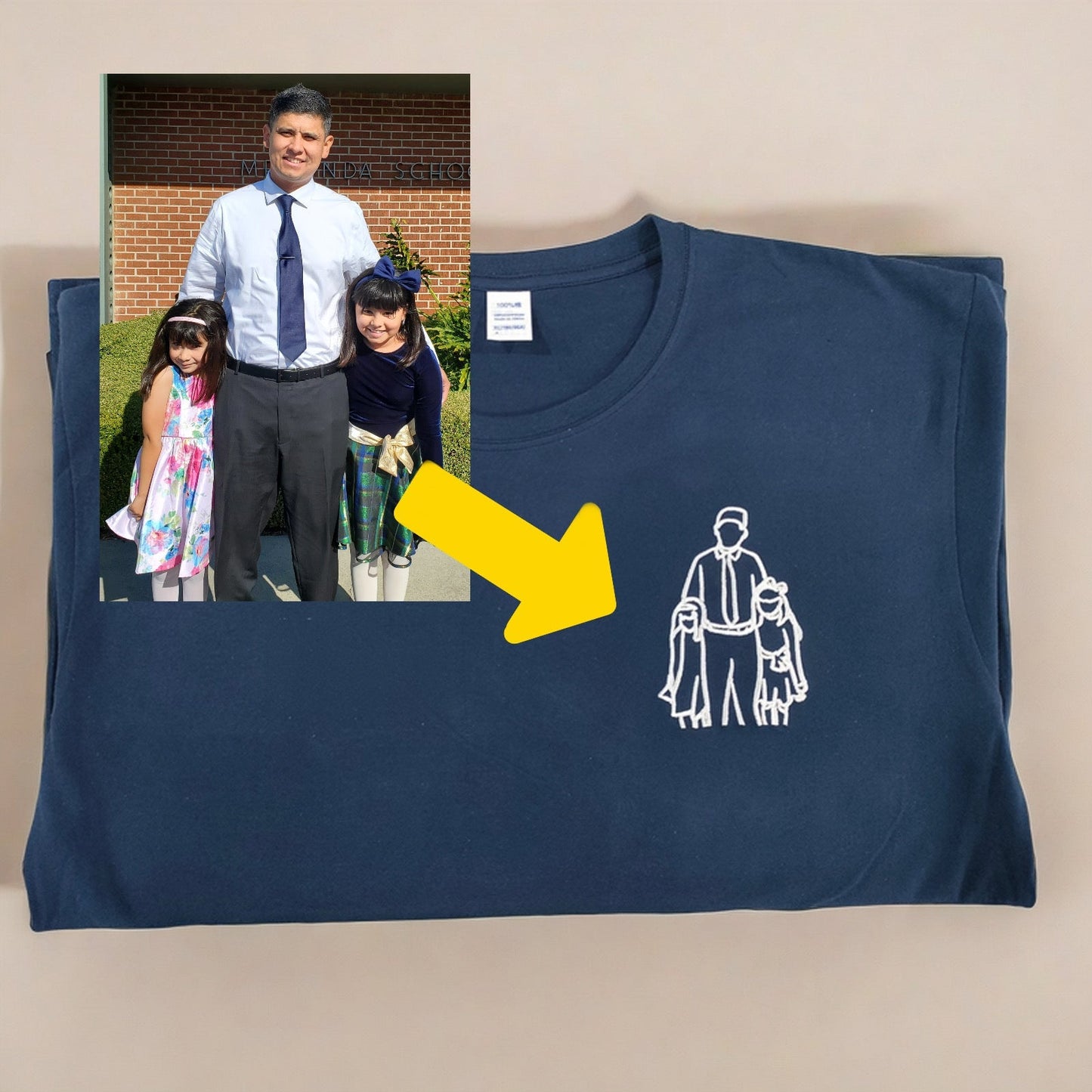 Camisa Personalizada com Fotos - Presente especial para os Pais