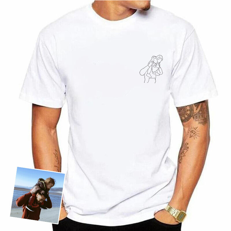 Camisa Personalizada com Fotos - Presente especial para os Pais