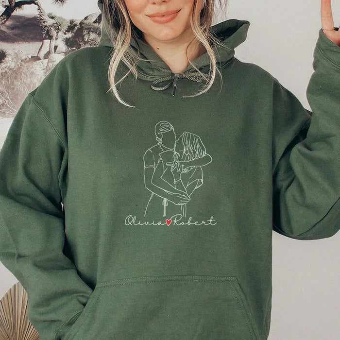 Camisa Personalizada com o Desenho da Foto do Casal