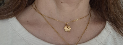 Colar de Pata personalizado com nome do seu Pet - Carregue seu melhor amigo 24H por dia com você!
