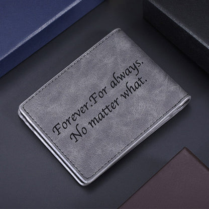 Carteira Black Leather de Couro Personalizada com Foto - Presente Dia dos Pais