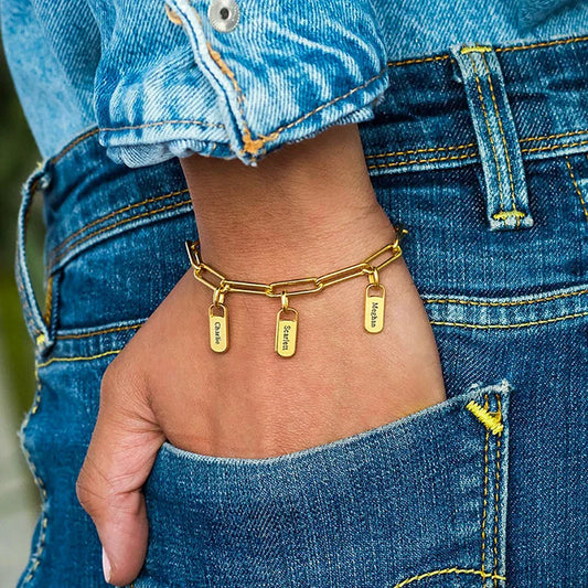 Pulseira "Elos Eternos" – A Família que Você Carrega no Pulso (Personalizável)