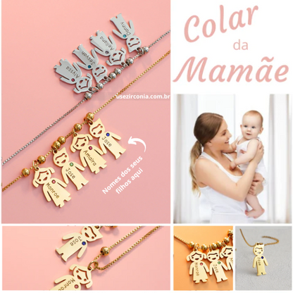 Colar "Tesouros da Mamãe" – Os Amores da Sua Vida Sempre Perto do Coração