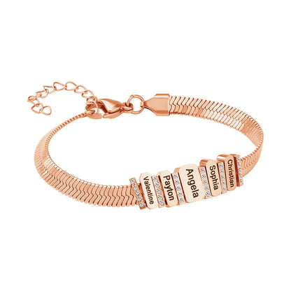 Pulseira "Fonte de Amor" – A Força da Família no Pulso (Até 8 Nomes)