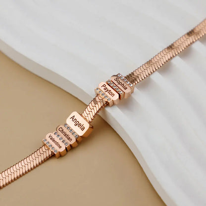 Pulseira "Fonte de Amor" – A Força da Família no Pulso (Até 8 Nomes)