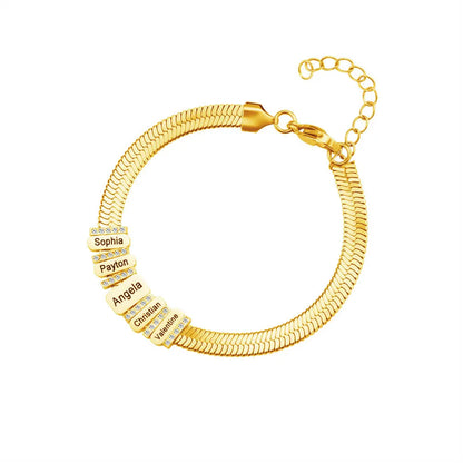 Pulseira "Fonte de Amor" – A Força da Família no Pulso (Até 8 Nomes)