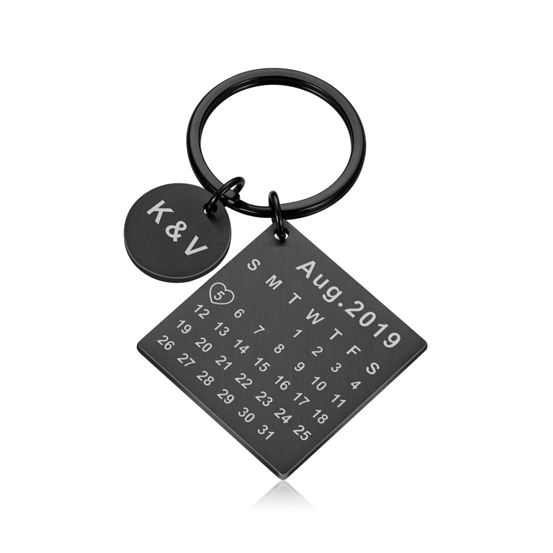 Chaveiro Calendário DATA/MÊS/ANO + ESCRITA (até 10 letras)