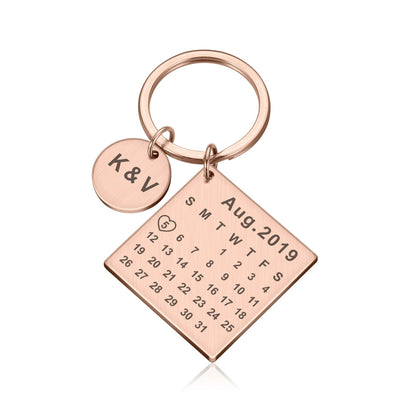 Chaveiro Calendário DATA/MÊS/ANO + ESCRITA (até 10 letras)