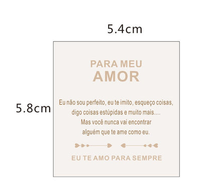 Colar Asas de Anjo + Caixa de Rosa - PARA MEU AMOR 💝