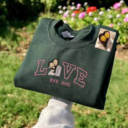 Casaco Love Personalizado com Foto | Amor em Traços Únicos