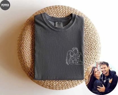 Camisa Personalizada com o Desenho da Foto do Casal